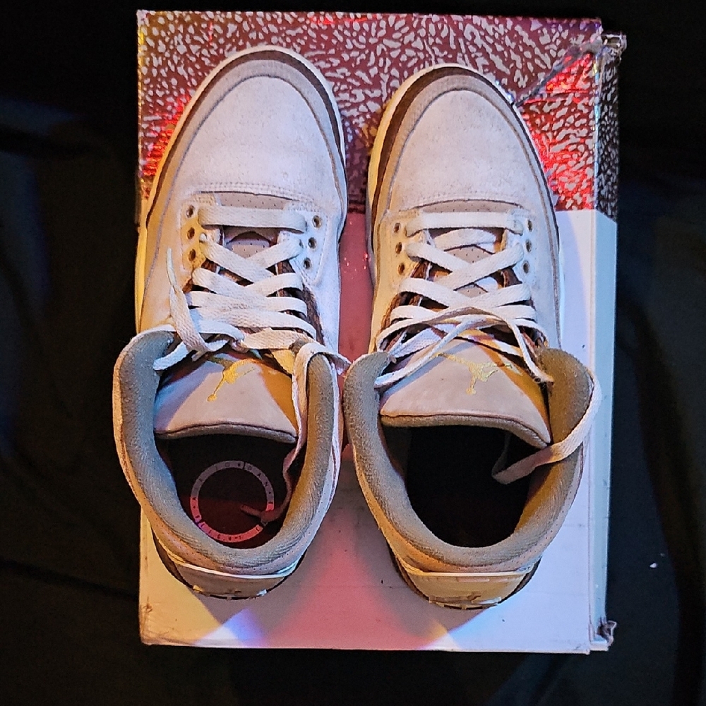 *Lightly Used* Jordan Retro 3 Palomino - Picture 6 of 11